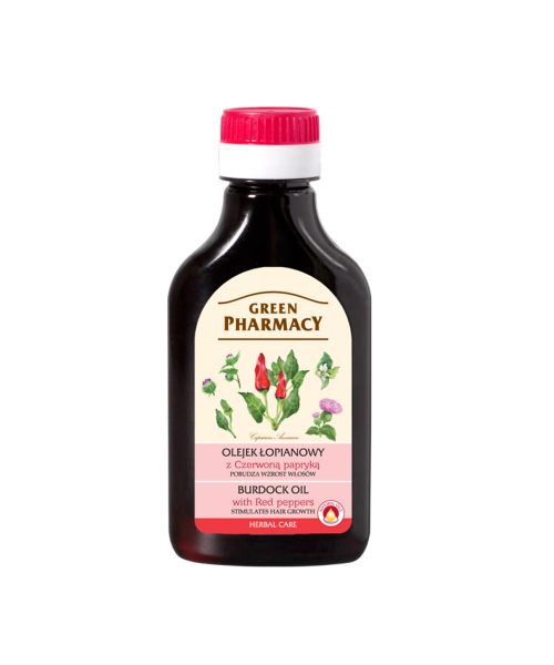 Green Pharmacy burdock oil with red peppers stimulates hair growth
