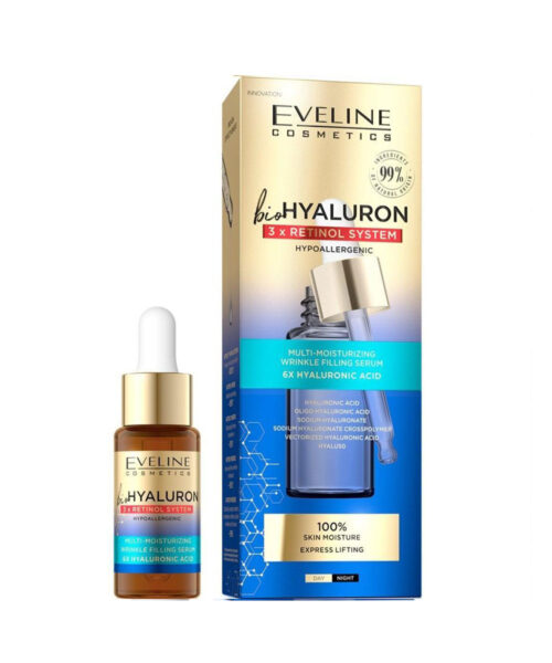 Eveline BioHyaluron 3x Retinol System Multi-Moisturizing Serum Filling Wrinkles 18ml